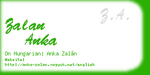 zalan anka business card
